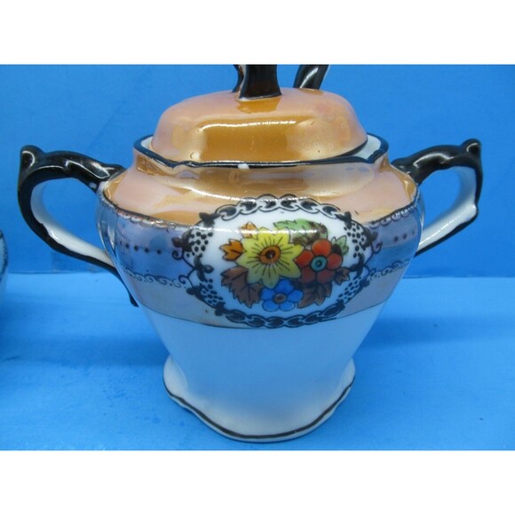 Noritake Morimura Hand Painted Sugar Bowl And Creamer Set - Picture 2 of 12